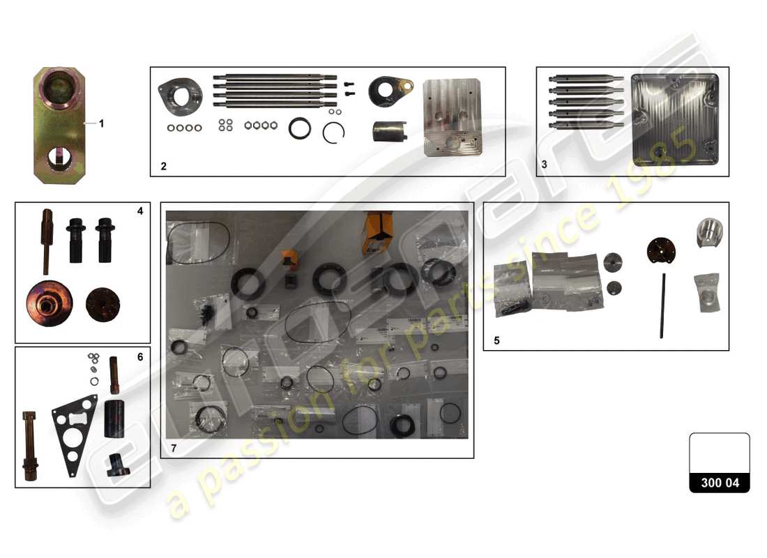 lamborghini super trofeo (2015) refurbishment gearbox kit parts diagram