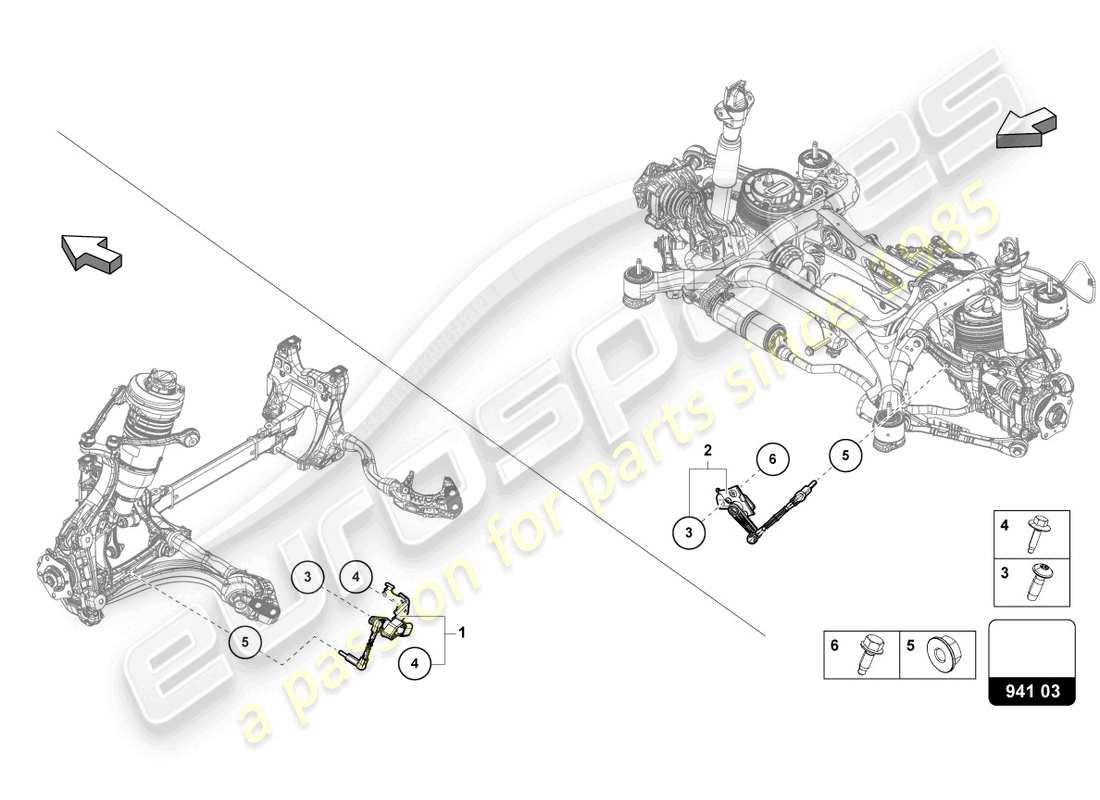 lamborghini urus (2021) sensor for headlight range control part diagram