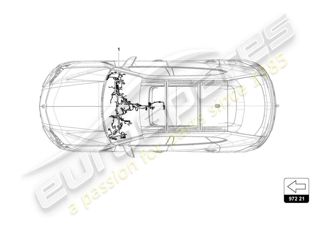 lamborghini urus (2021) wiring set for dash panel part diagram