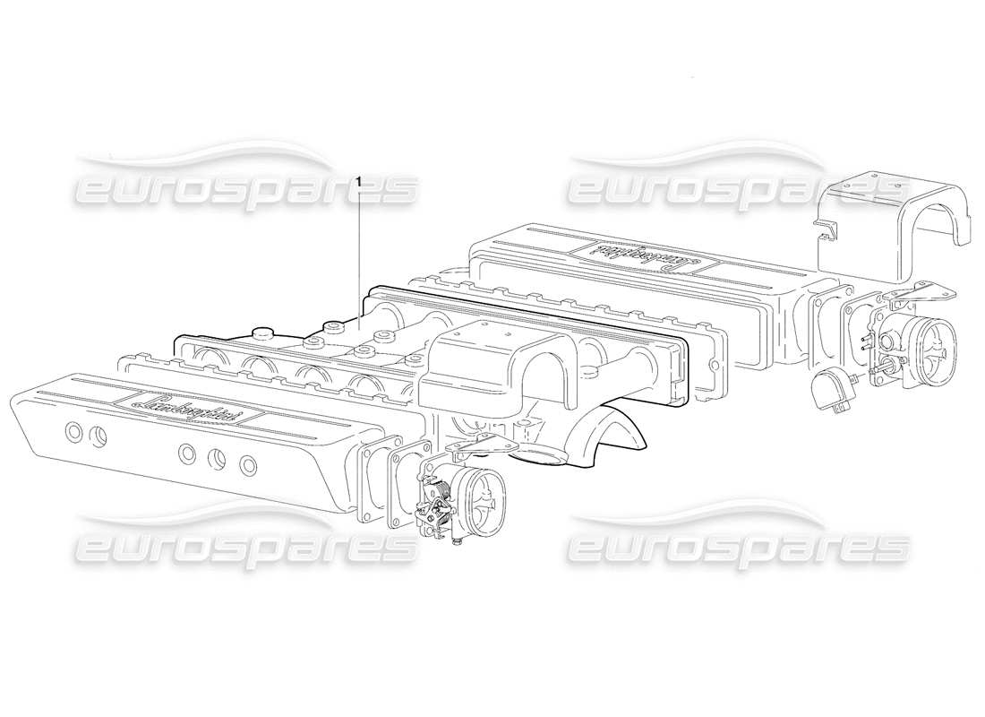 lamborghini diablo se30 (1995) intake manifold (valid for canada - january 1995) parts diagram