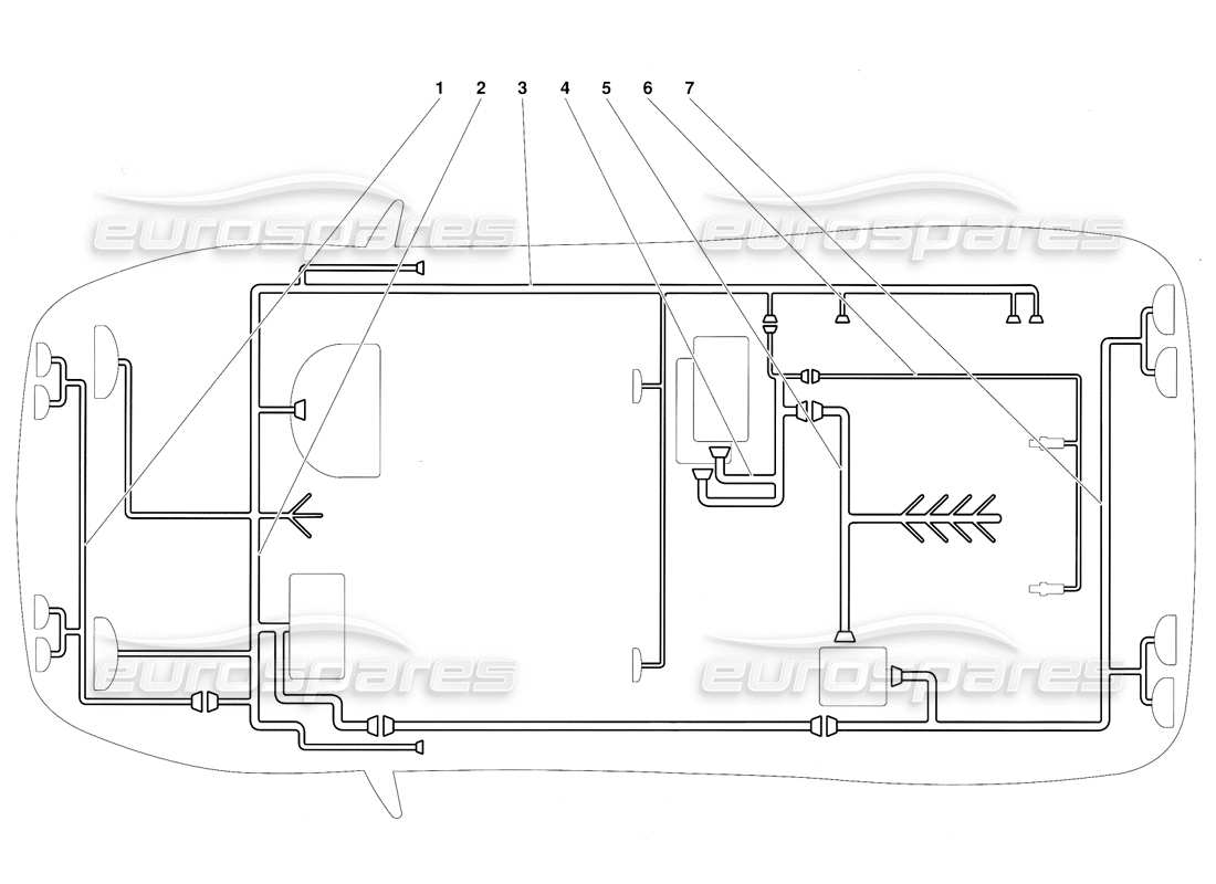 lamborghini diablo (1991) electrical system (valid for australia version - october 1991) part diagram