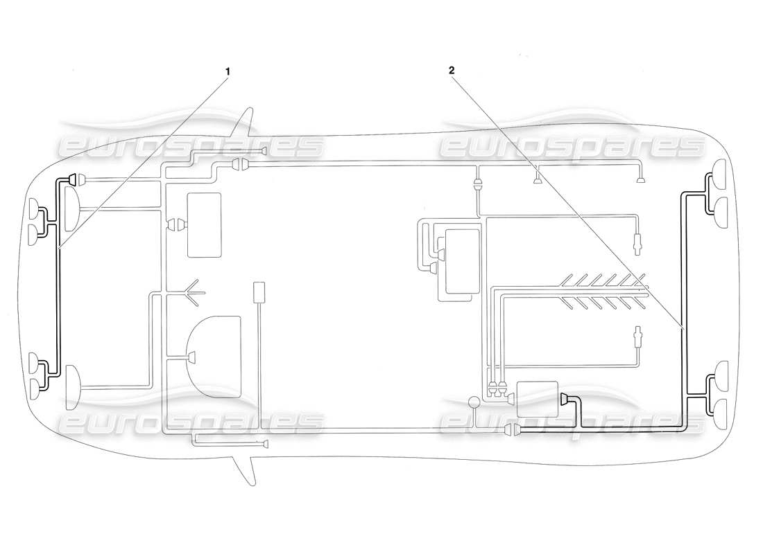 lamborghini diablo sv (1997) electrical system (valid for canada - march 1997) part diagram