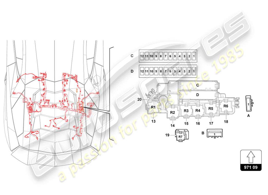 lamborghini sian roadster (2021) fuses part diagram