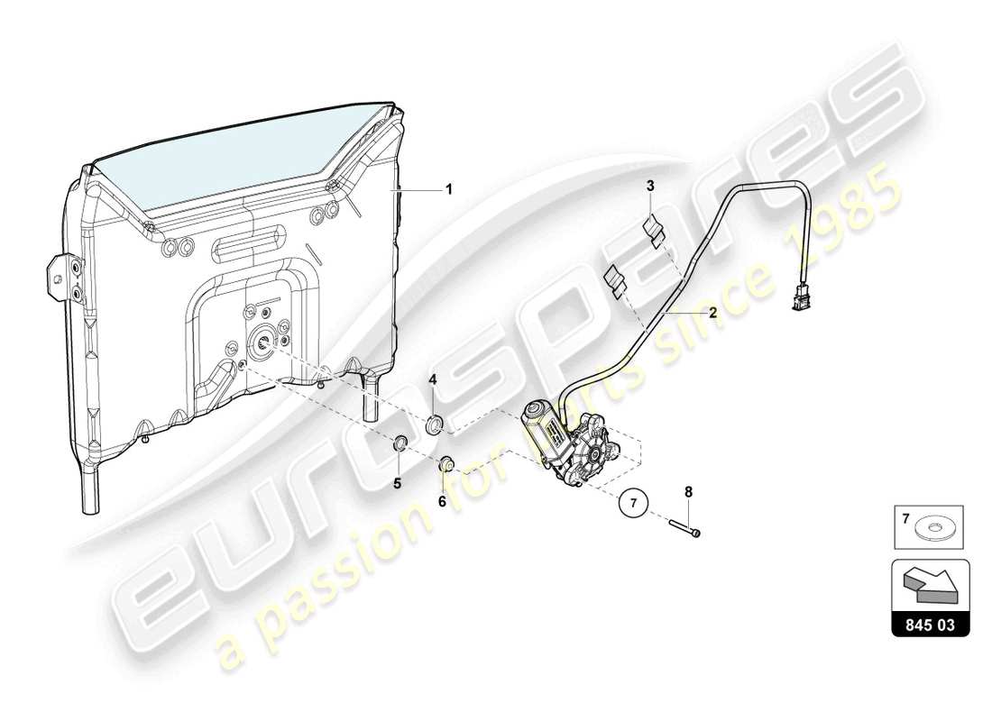 lamborghini lp770-4 svj roadster (2022) rear window parts diagram