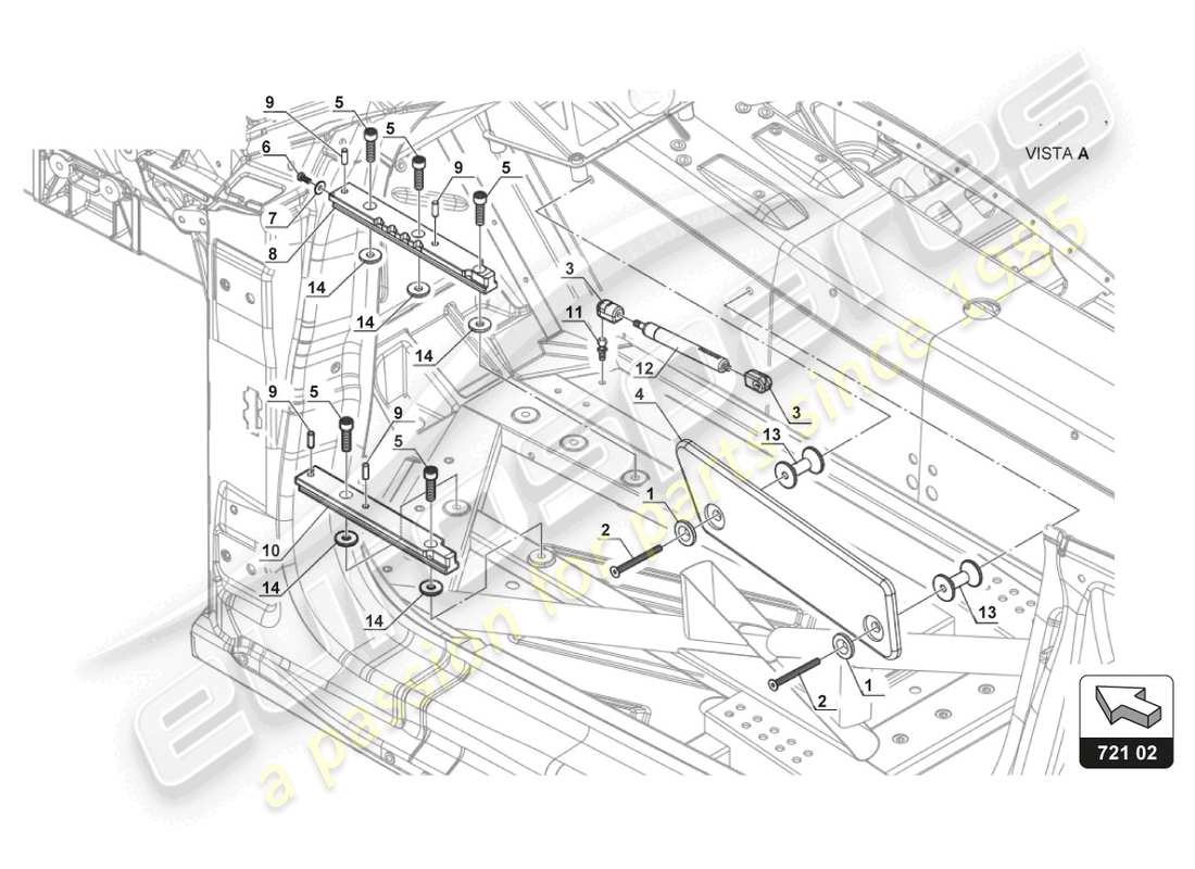 lamborghini gt3 evo (2018) pedal mechanism part diagram