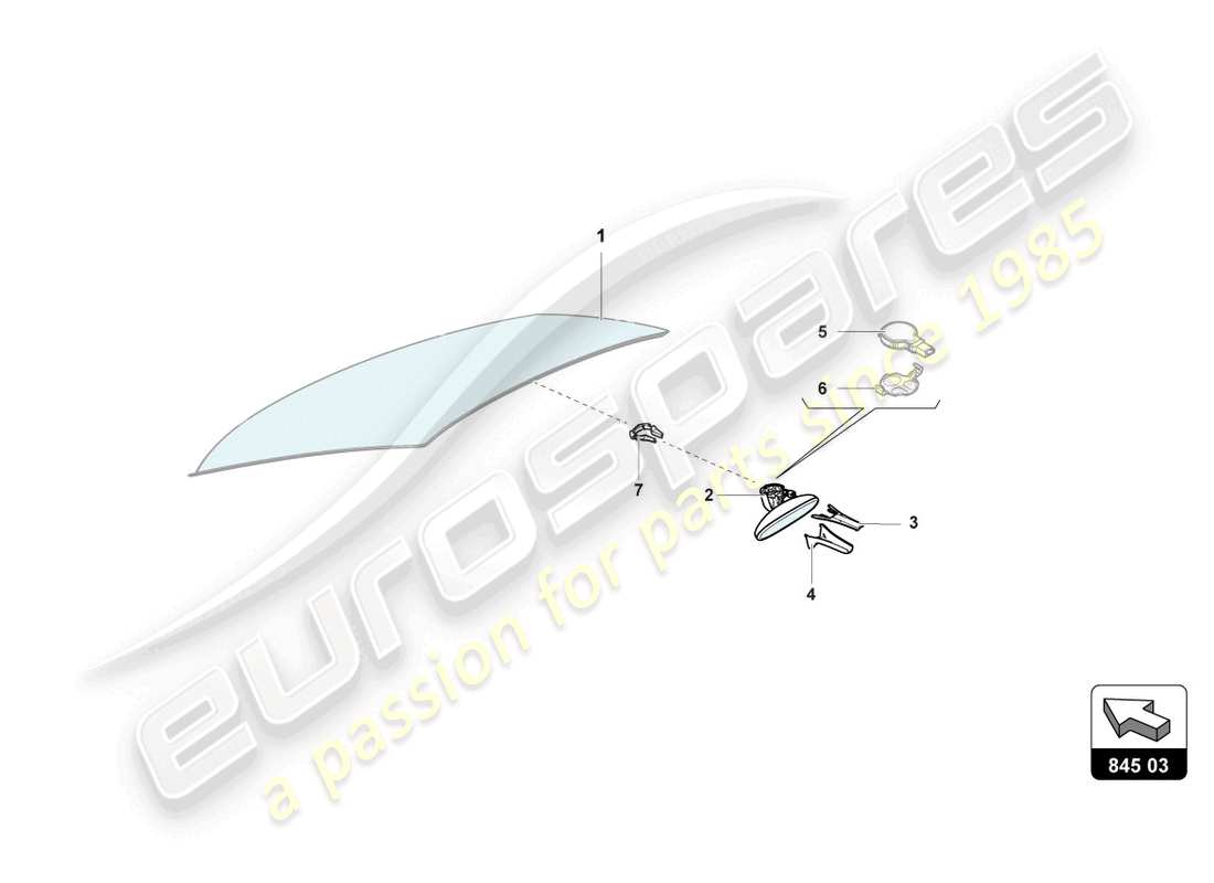 lamborghini lp770-4 svj roadster (2022) interior mirror part diagram