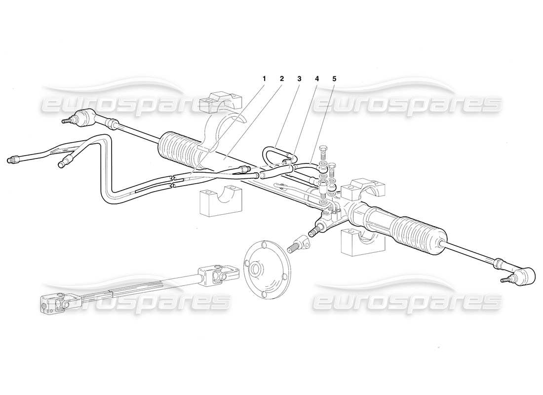 lamborghini diablo sv (1997) steering (valid for rh d. - march 1997) part diagram