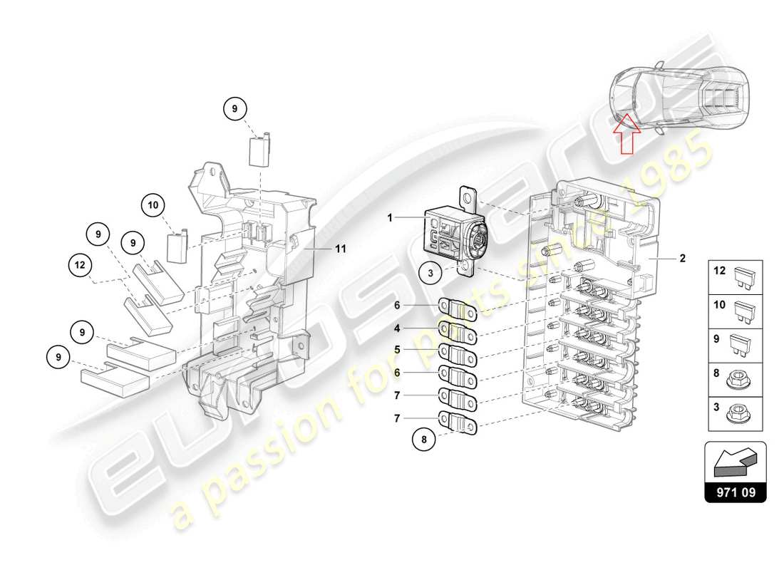 lamborghini sterrato (2024) fuses parts diagram