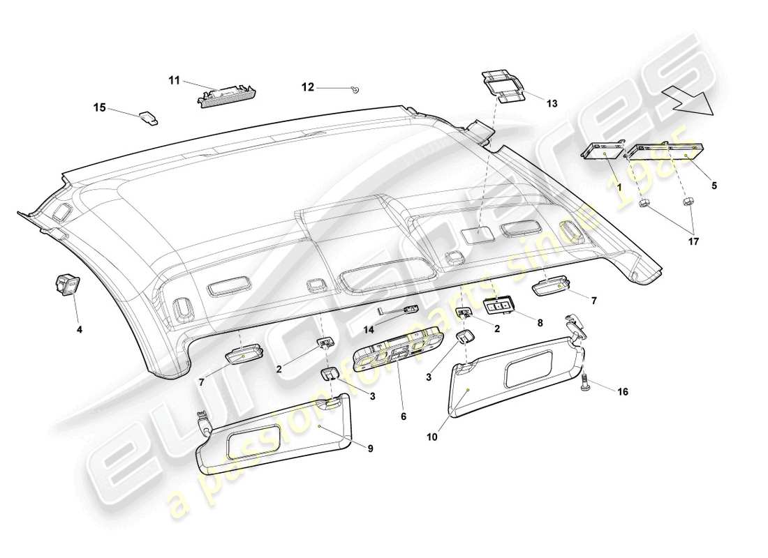 lamborghini lp550-2 coupe (2013) aerial amplifier parts diagram