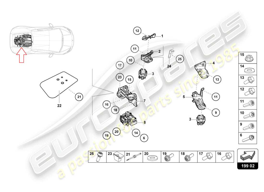 lamborghini sterrato (2024) securing parts for engine parts diagram