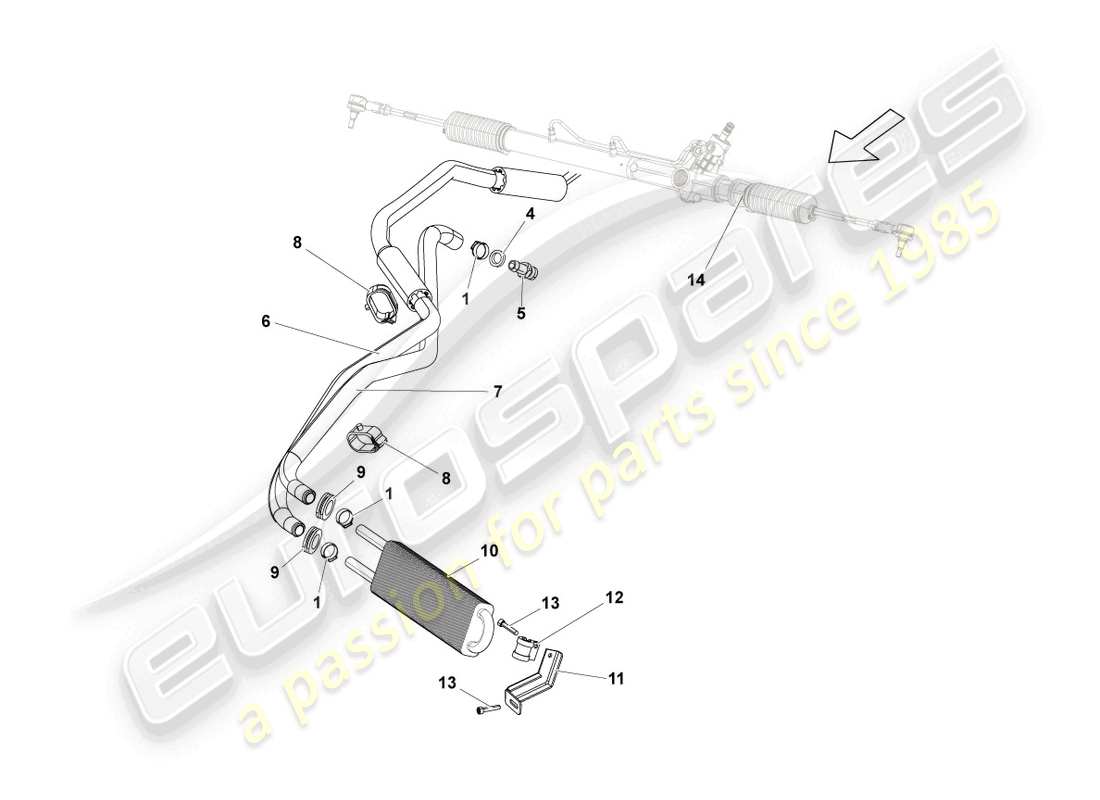 lamborghini gallardo coupe (2006) oil cooler parts diagram