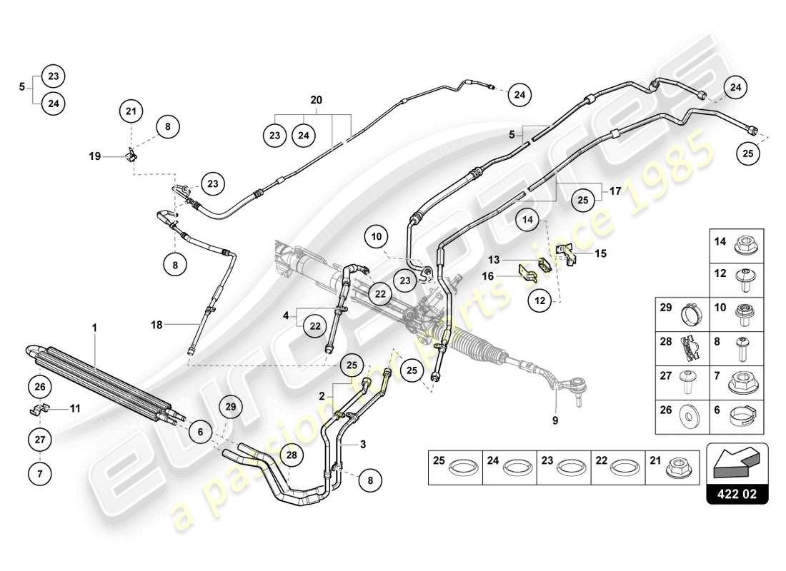 lamborghini lp770-4 svj roadster (2022) power steering part diagram