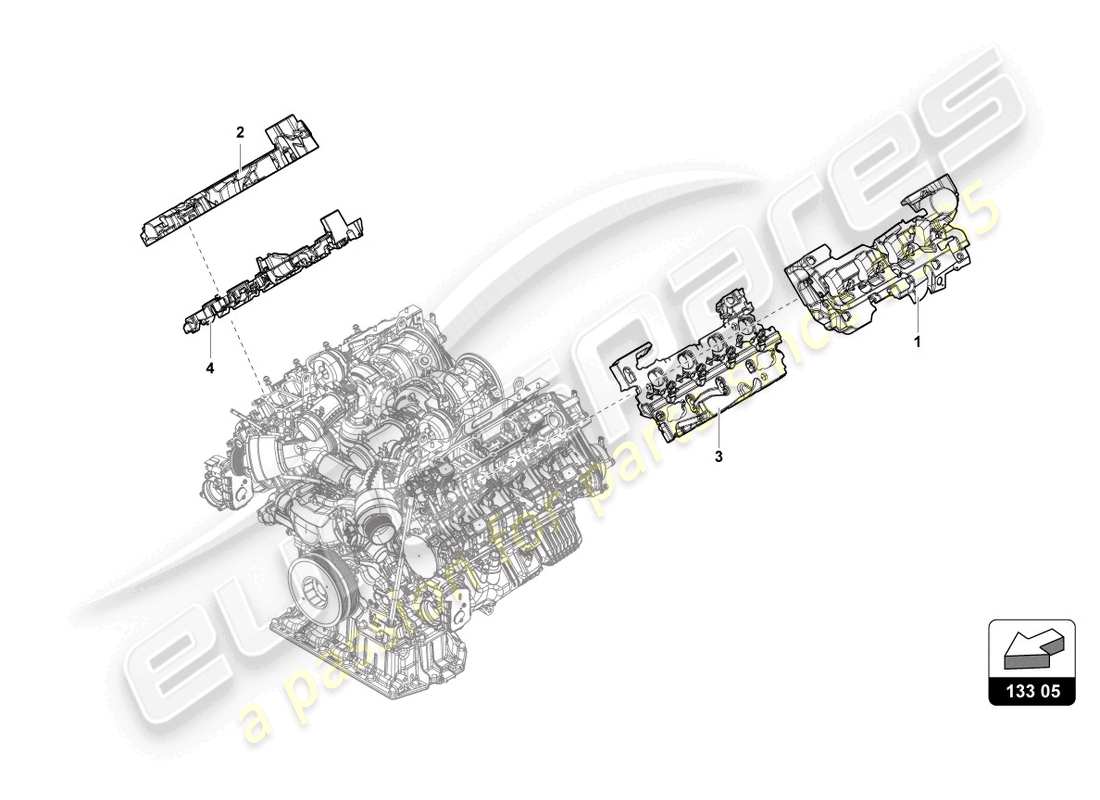 lamborghini urus (2021) noise insulation parts diagram