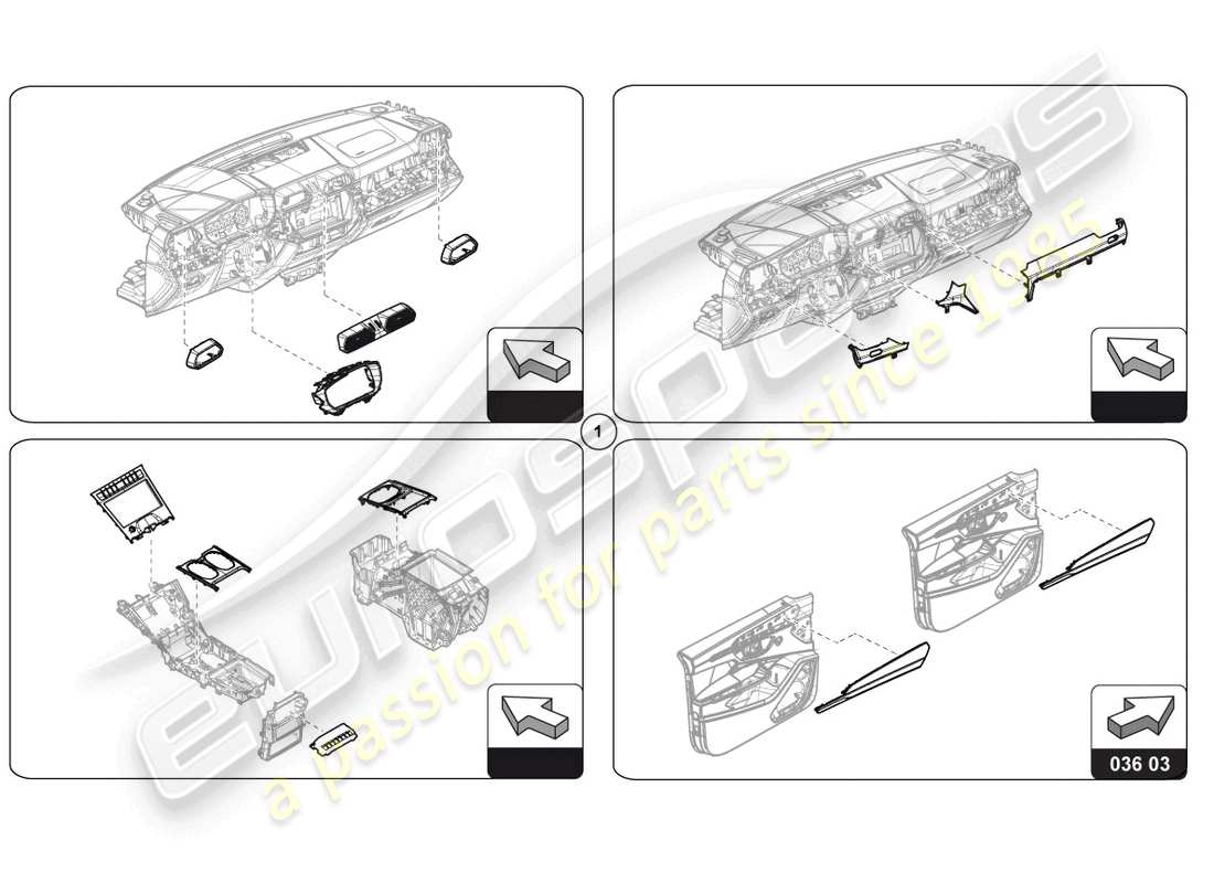 lamborghini urus s (accessories) moldings parts diagram