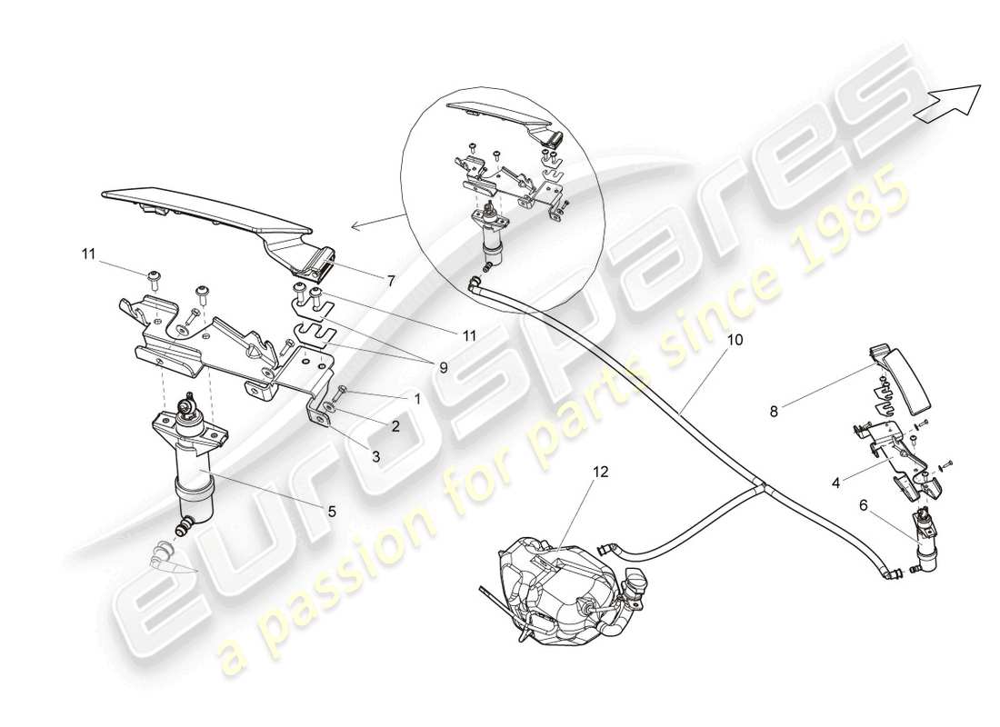 a part diagram from the lamborghini gallardo parts catalogue