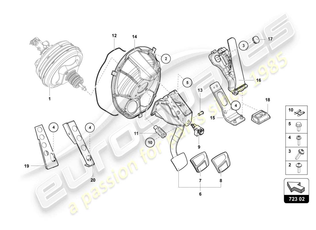 a part diagram from the lamborghini aventador ultimae parts catalogue