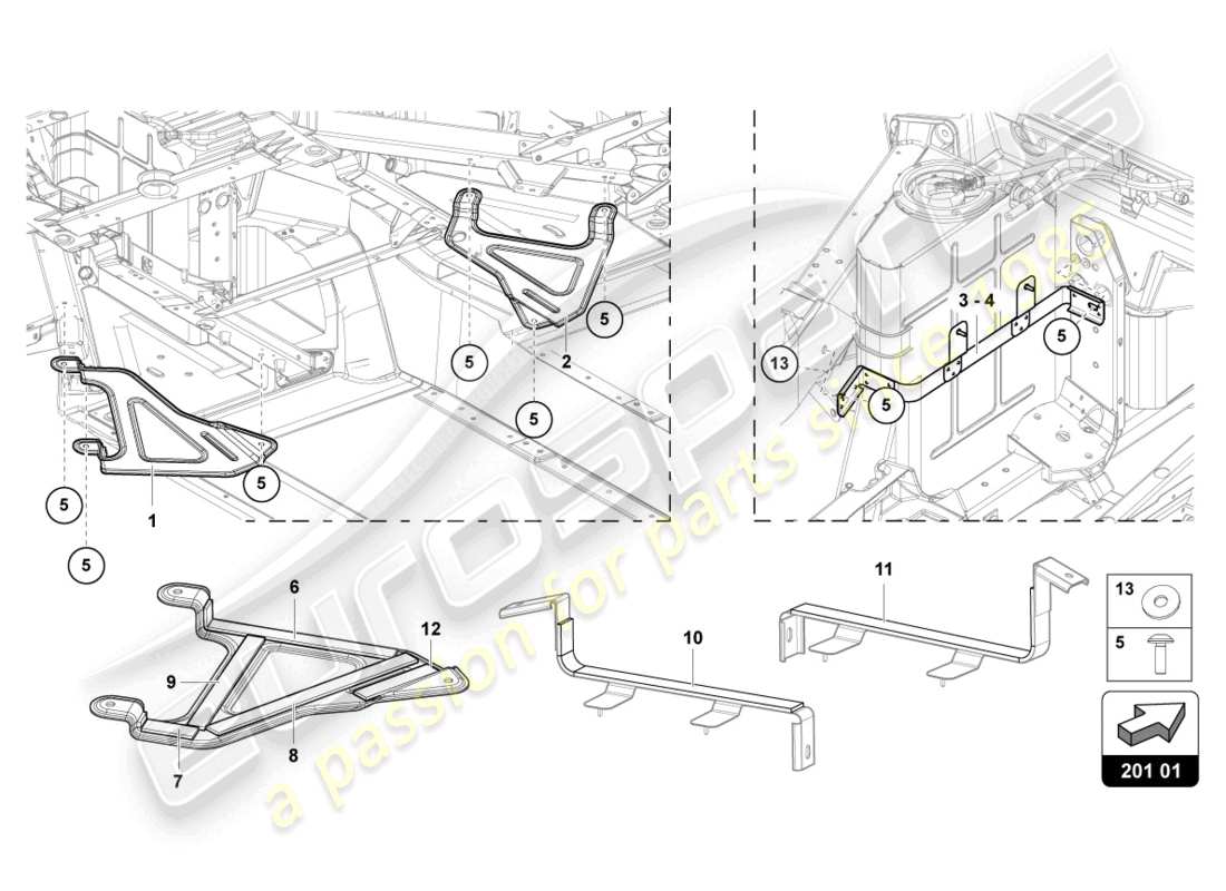 VIEW PARTS DIAGRAMS FROM THE LAMBORGHINI AVENTADOR PARTS CATALOGUE a part diagram from the lamborghini aventador parts catalogue