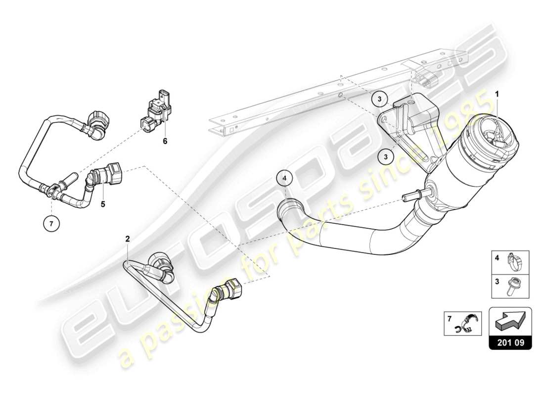 a part diagram from the lamborghini sto (2023) parts catalogue