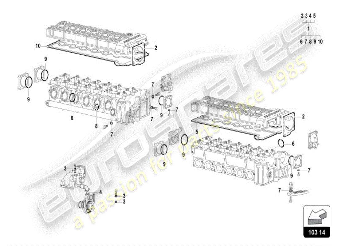 a part diagram from the lamborghini diablo vt (1999) parts catalogue