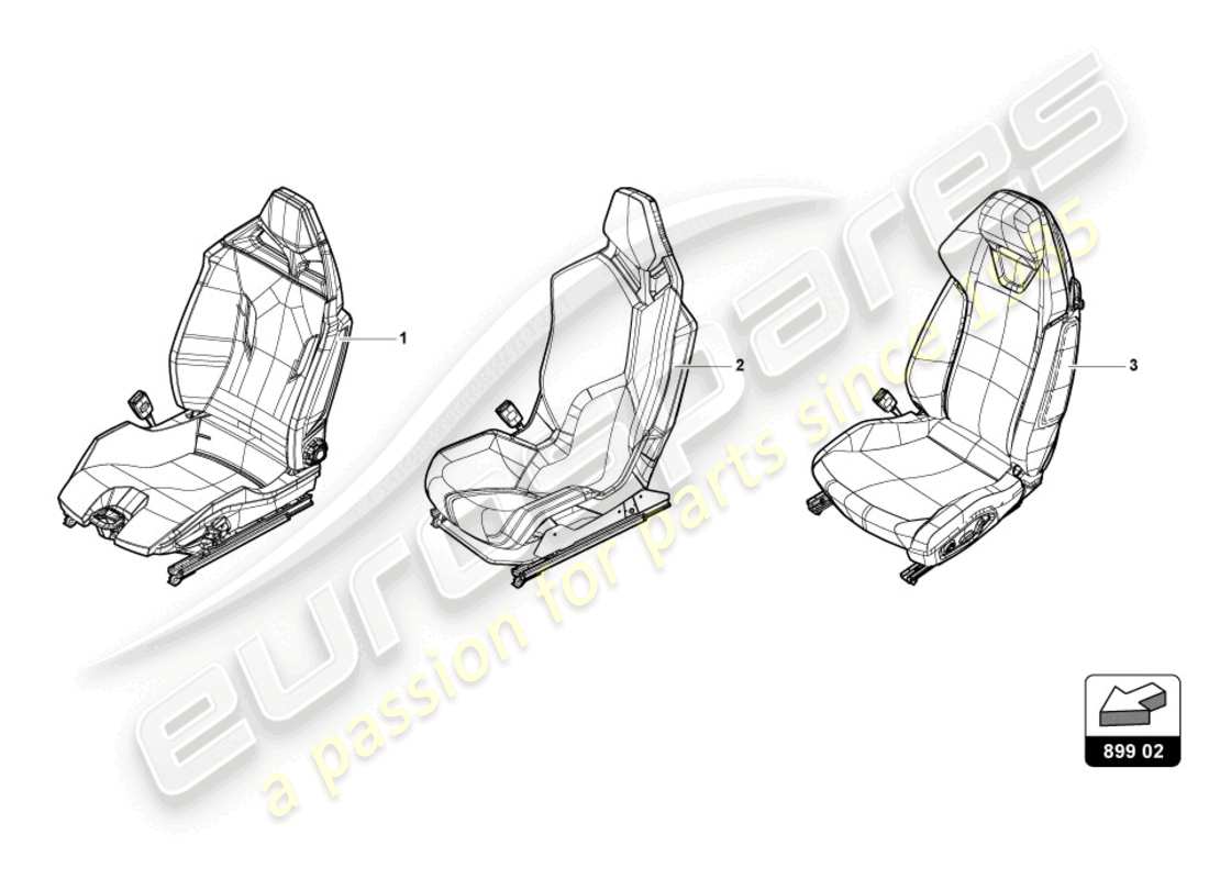 a part diagram from the lamborghini evo coupe (2023) parts catalogue