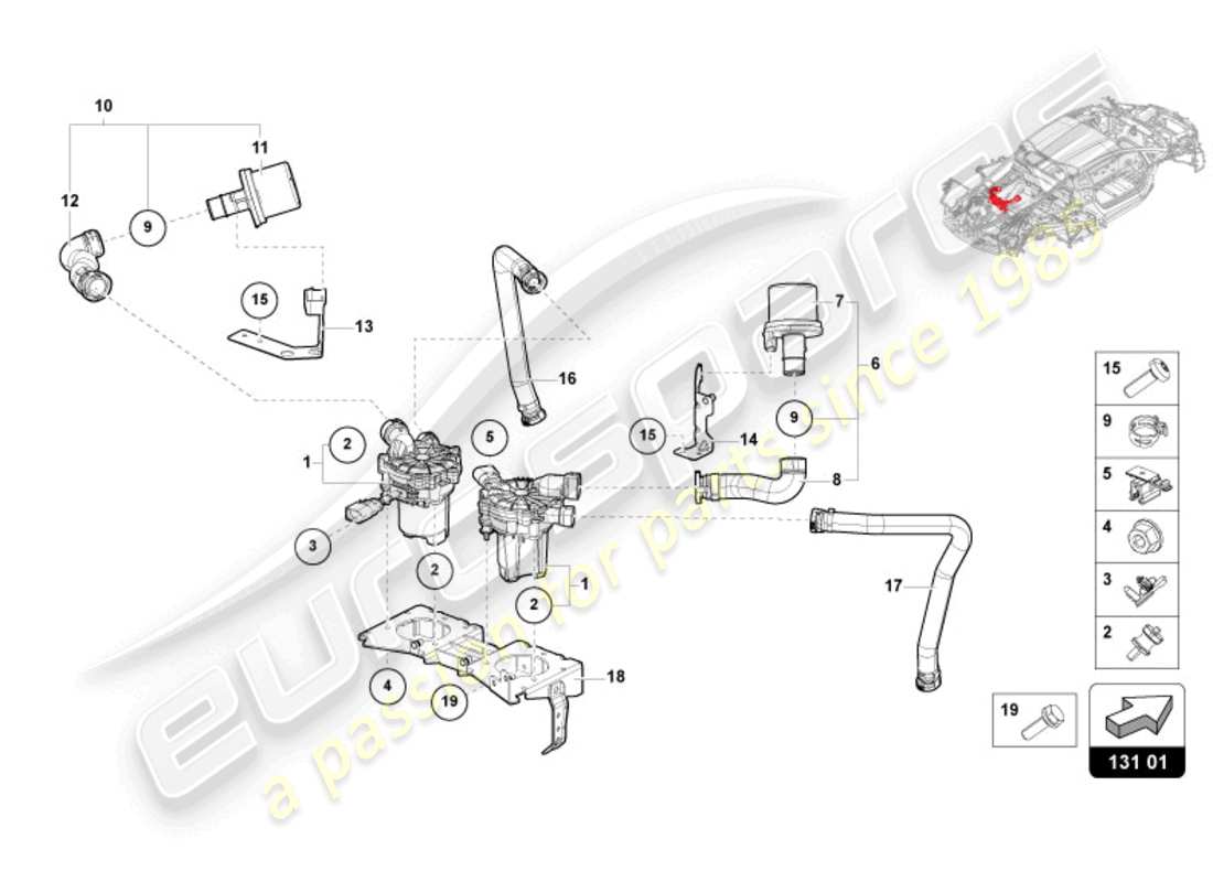 a part diagram from the lamborghini revuelto parts catalogue