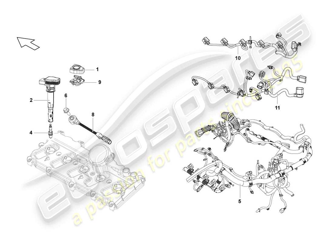 lamborghini lp560-4 coupe fl ii (2013) spark plug parts diagram