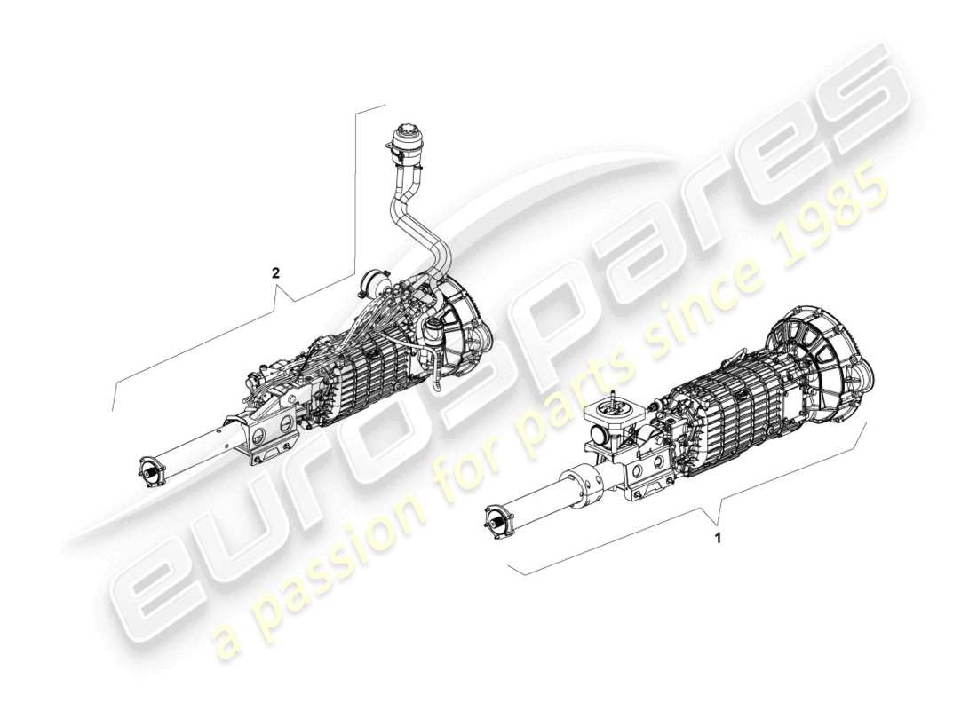 lamborghini lp640 roadster (2009) gearbox, complete part diagram