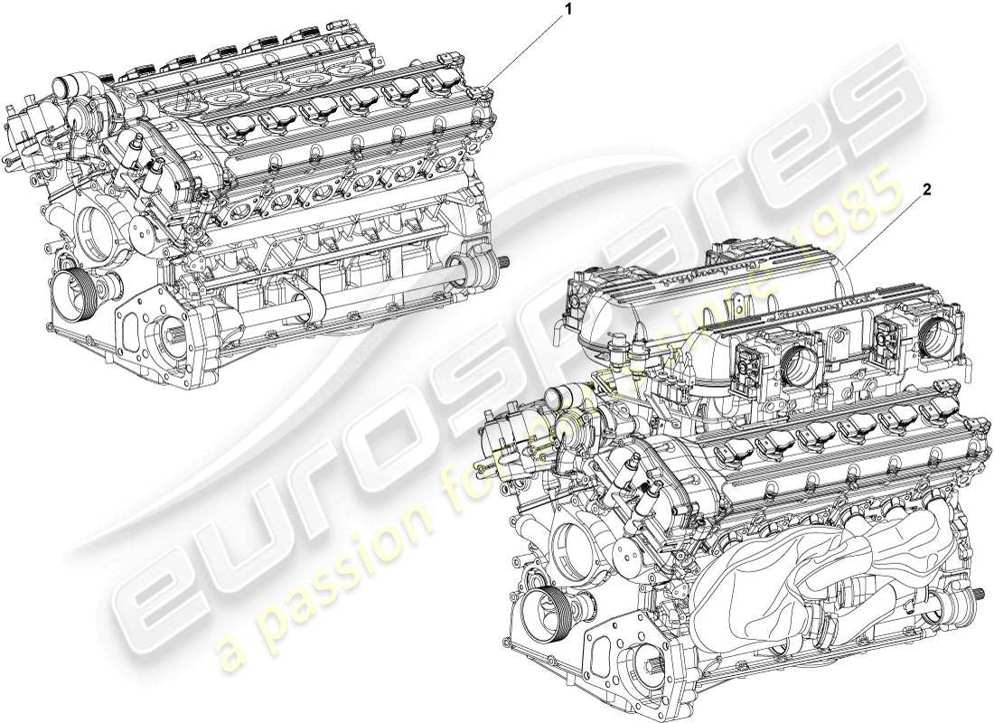 lamborghini lp640 coupe (2010) base engine 6.5 ltr. part diagram