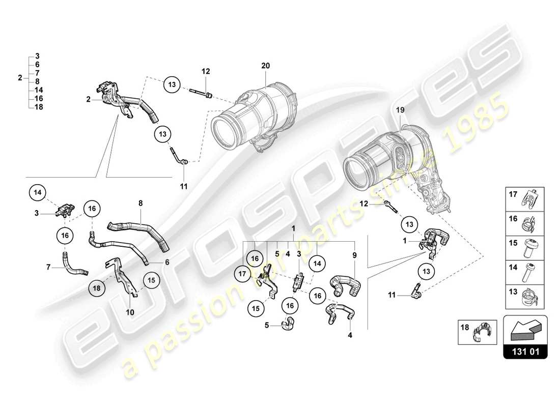 lamborghini urus (2021) control line with pressure difference sender opf part diagram