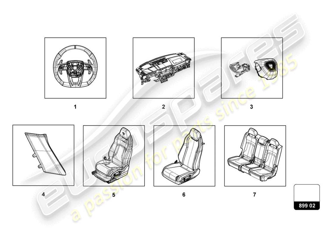 lamborghini urus (2020) service dept equipment parts diagram