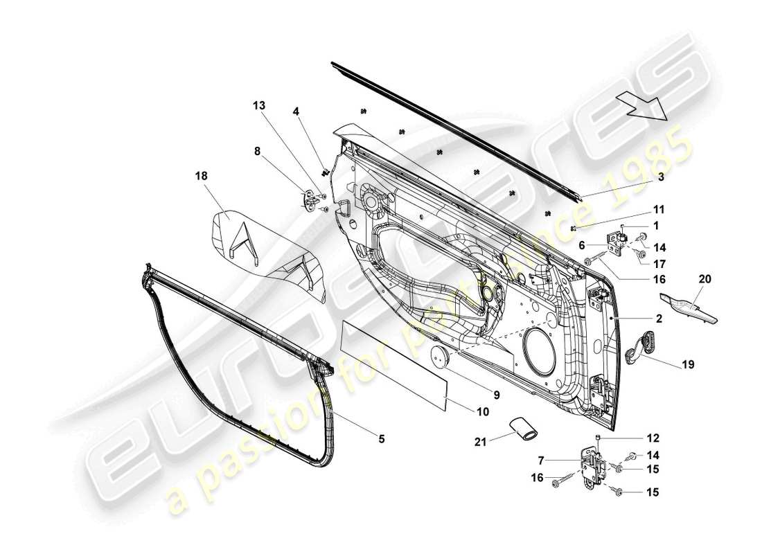 lamborghini lp550-2 coupe (2014) door parts diagram