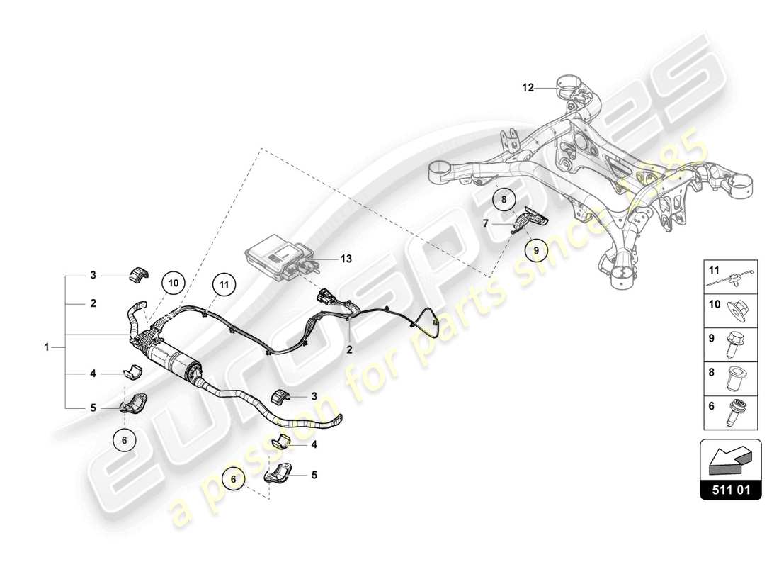 lamborghini urus (2021) control unit for stabilisers part diagram