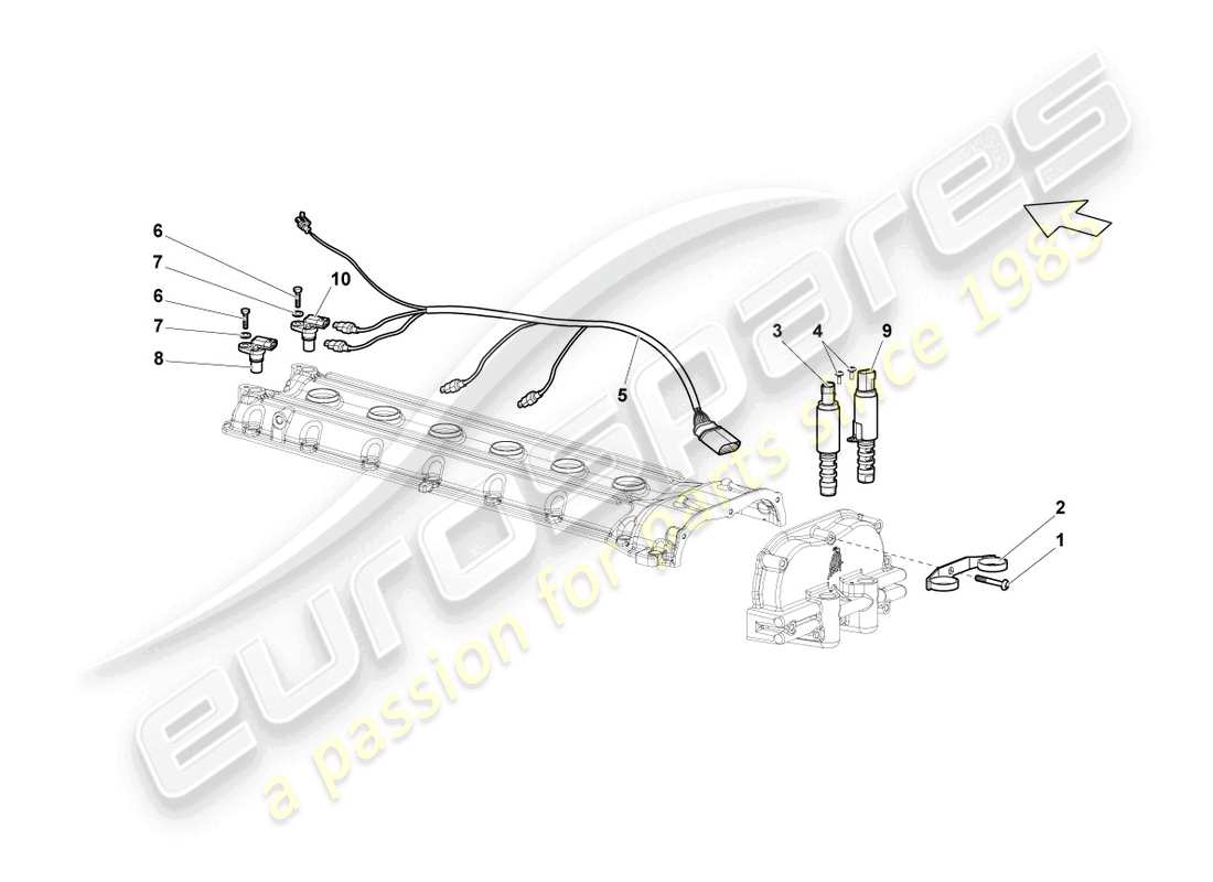 lamborghini lp640 coupe (2007) impulse sender right part diagram