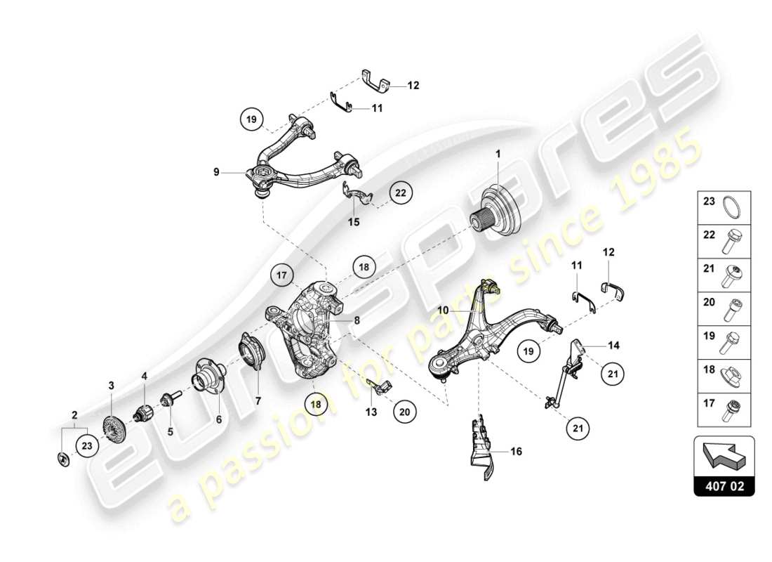 lamborghini sto (2024) axle shaft front part diagram