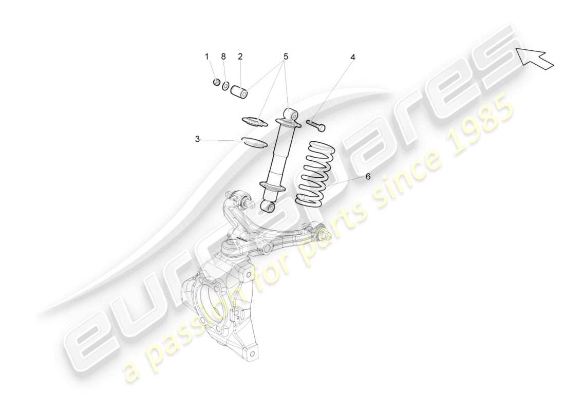 lamborghini lp550-2 coupe (2014) fasteners and suspension brackets front parts diagram