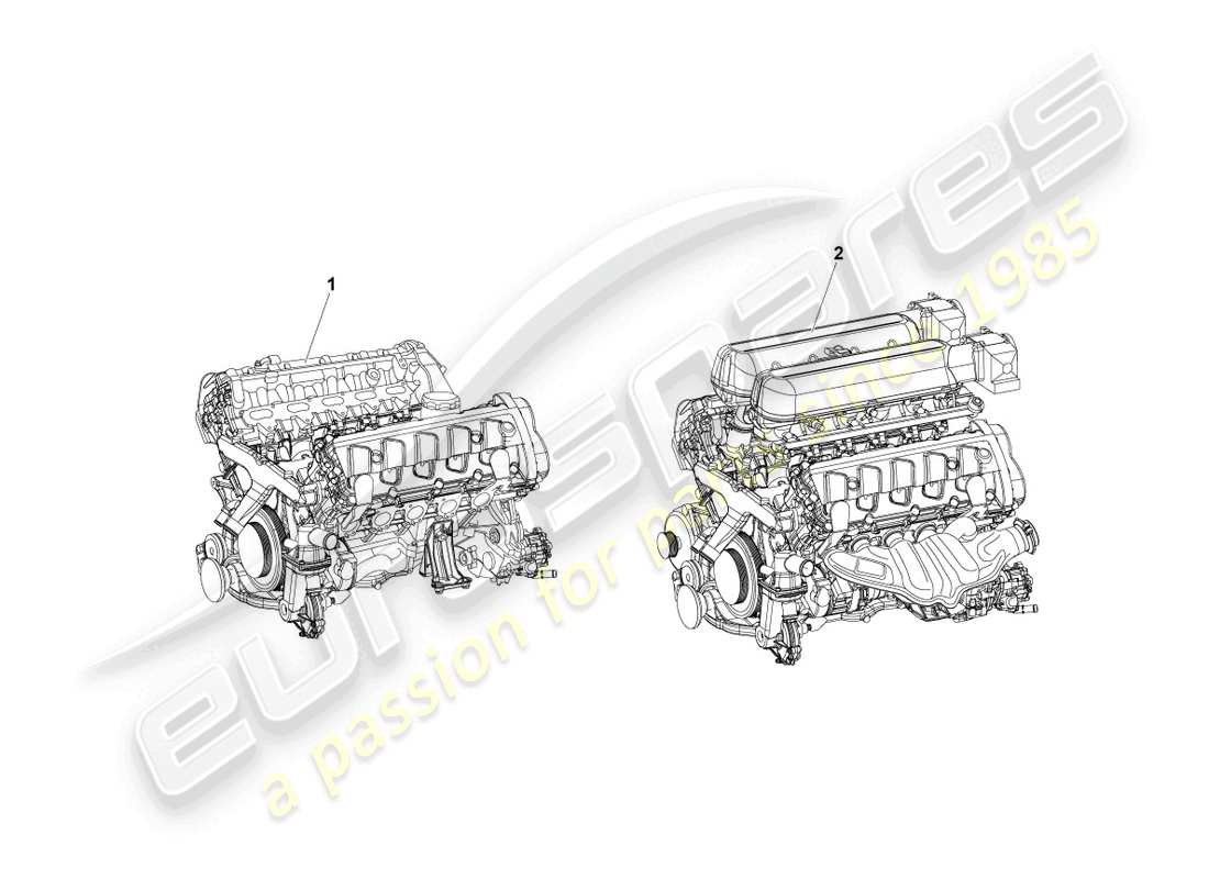 lamborghini gallardo coupe (2008) base engine part diagram