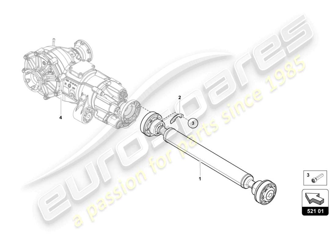 lamborghini lp770-4 svj roadster (2022) cardan shaft parts diagram