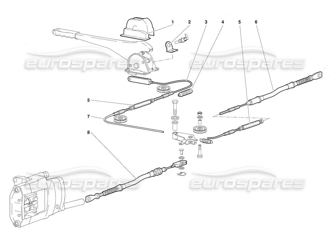 lamborghini diablo (1991) handbrake (valid for australia version - october 1991) part diagram