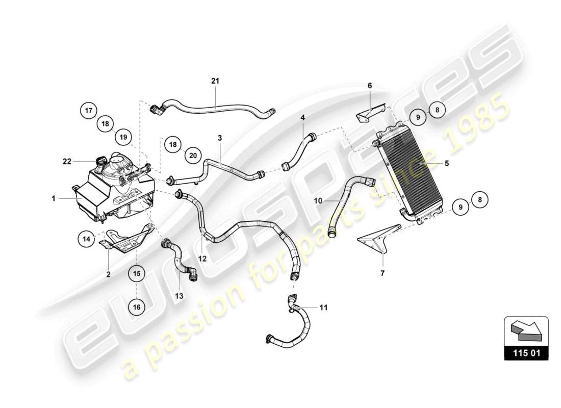 lamborghini super trofeo (2015) oil system parts diagram