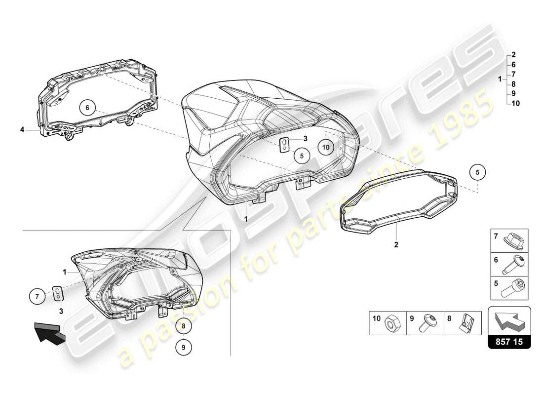 lamborghini countach lpi 800-4 (2022) combi parts diagram