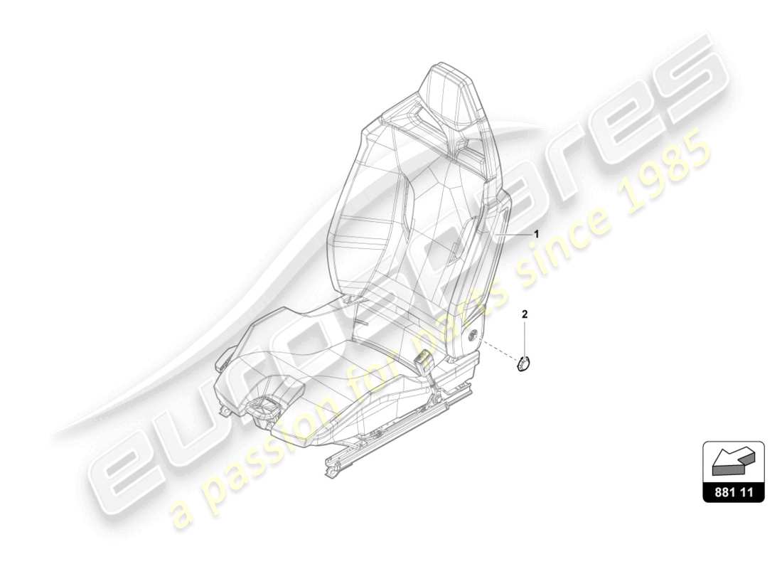 lamborghini sto (2024) repair kit for seat part diagram