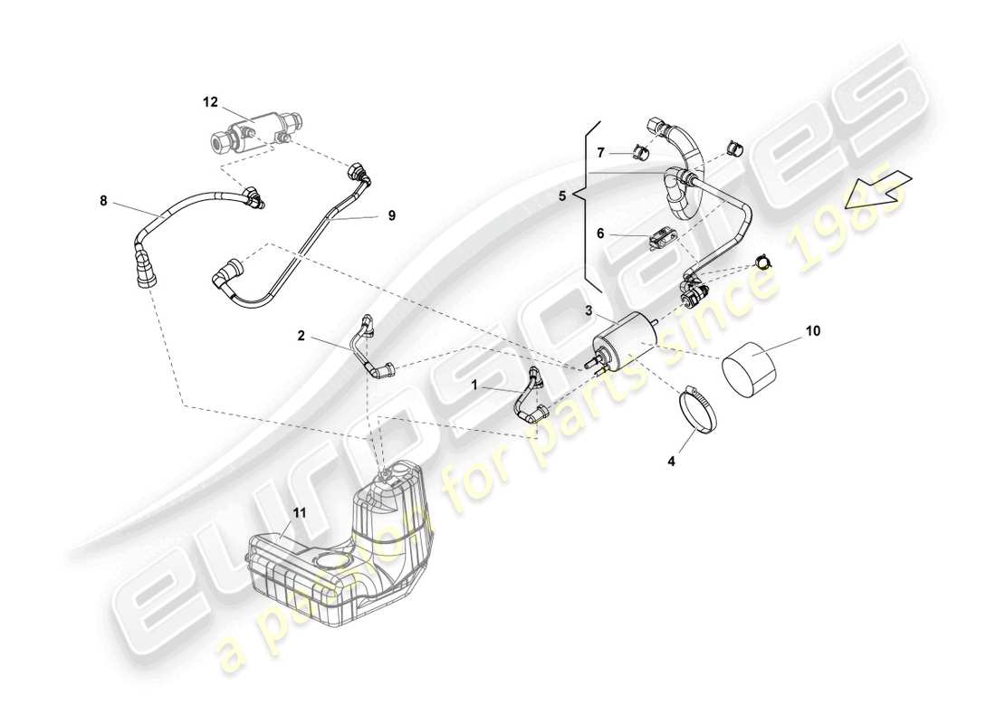 lamborghini lp550-2 coupe (2011) fuel filter part diagram