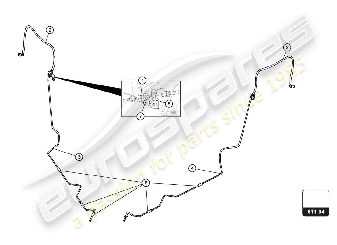 lamborghini super trofeo evo 2 (2022) brake system parts diagram