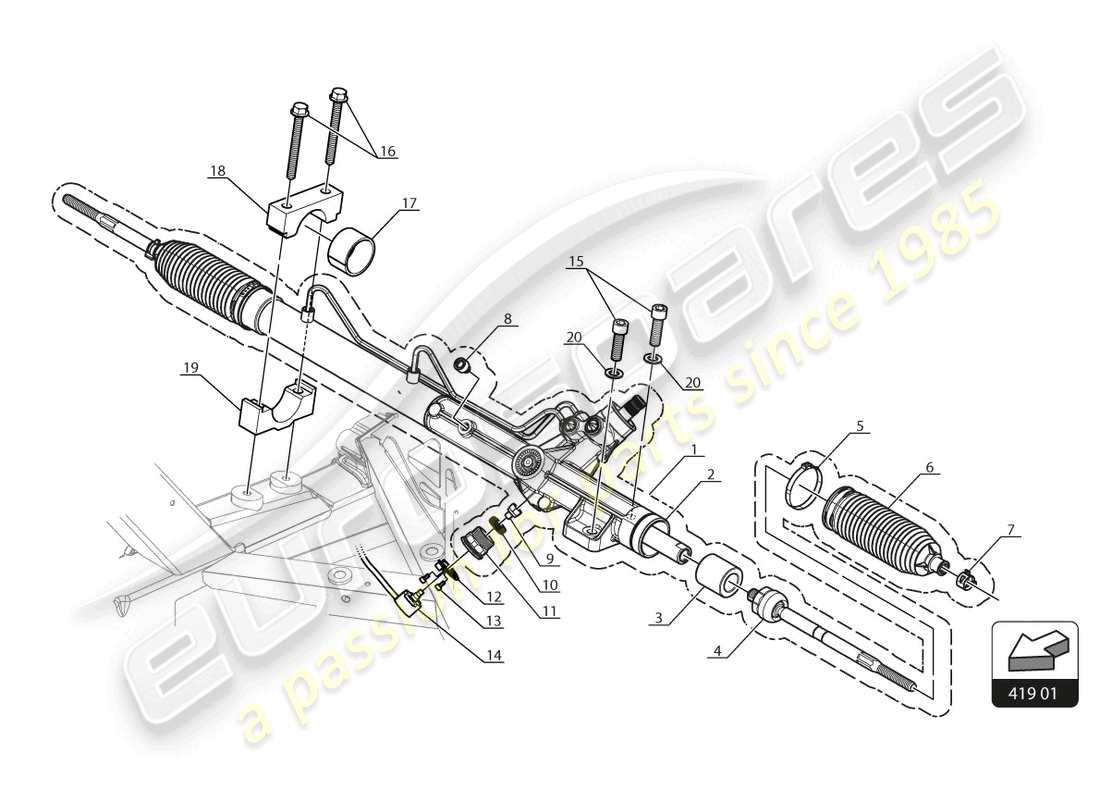 lamborghini gt3 (2017) power steering part diagram