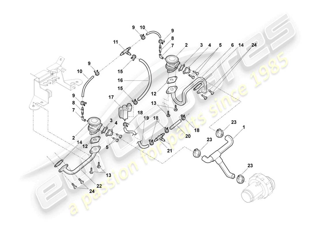 lamborghini gallardo coupe (2006) kombi valve parts diagram