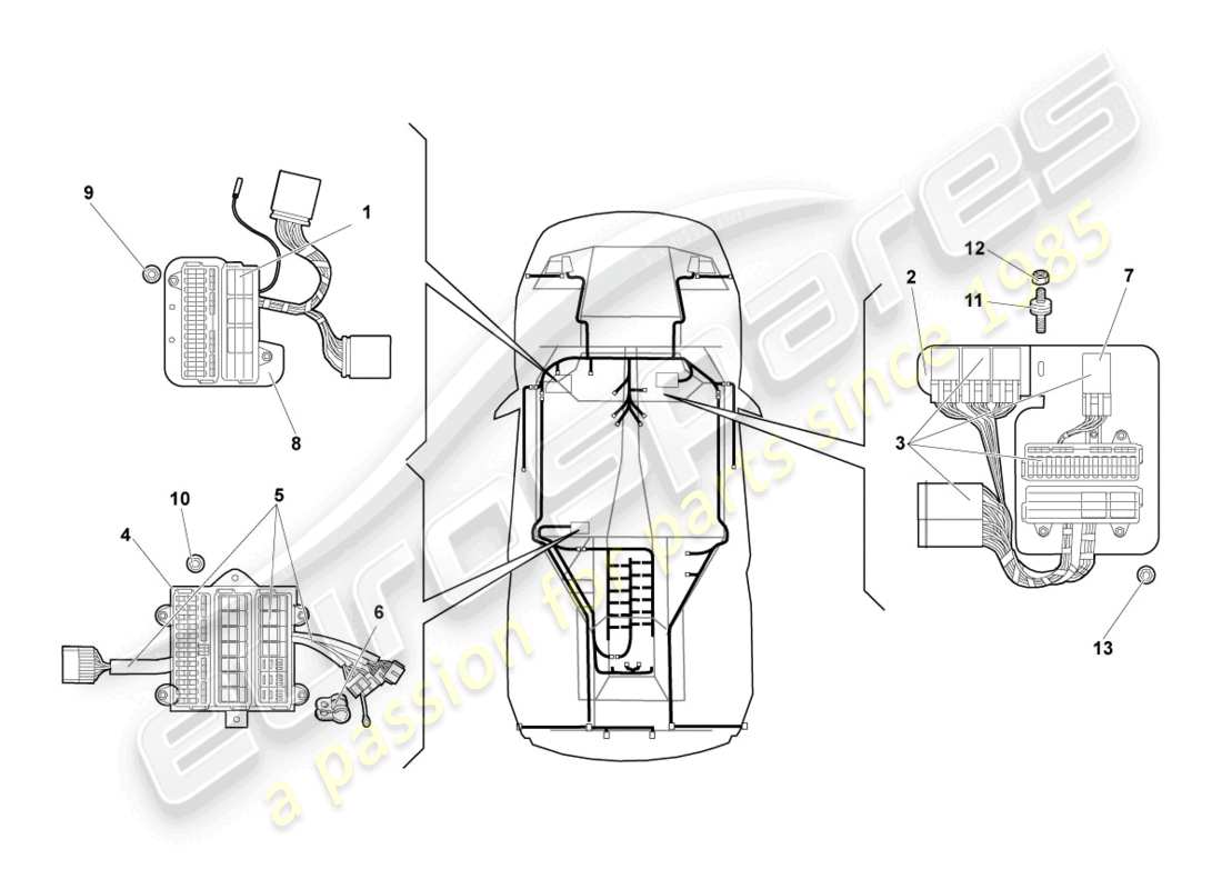 lamborghini reventon roadster central electrics part diagram