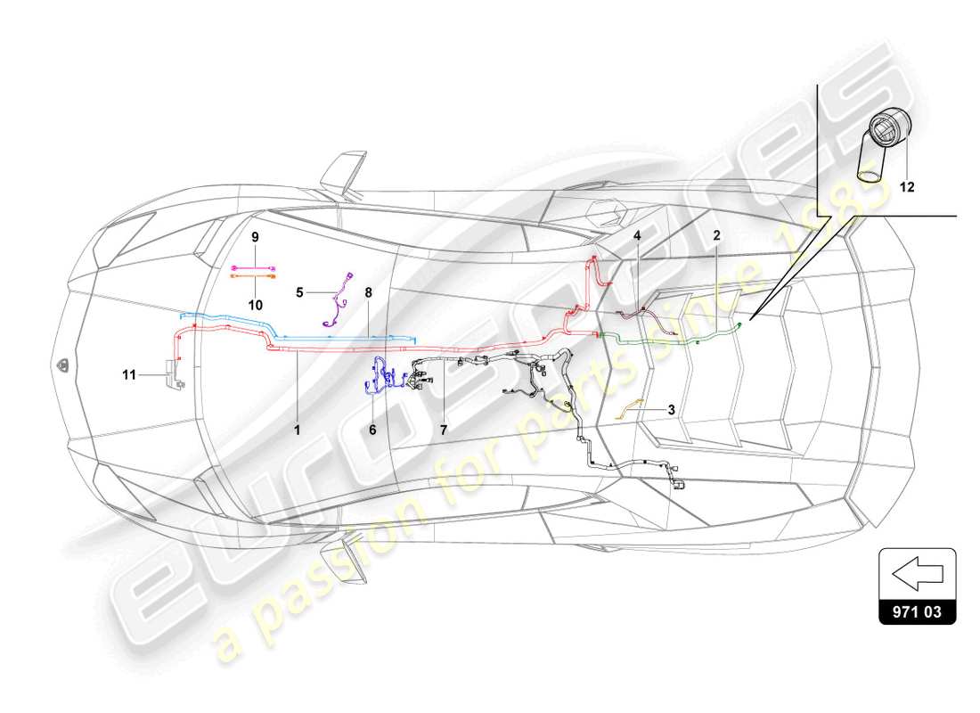 lamborghini lp770-4 svj roadster (2022) electrical system part diagram