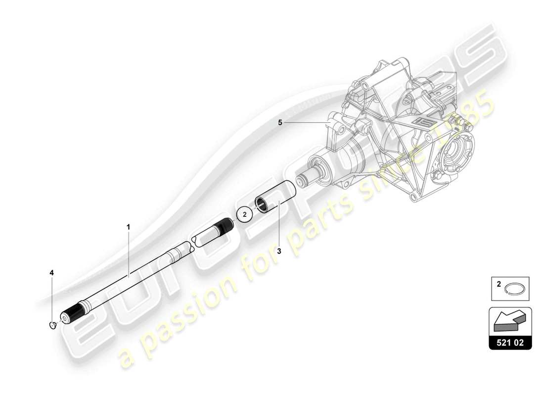 lamborghini countach lpi 800-4 (2022) input shaft parts diagram