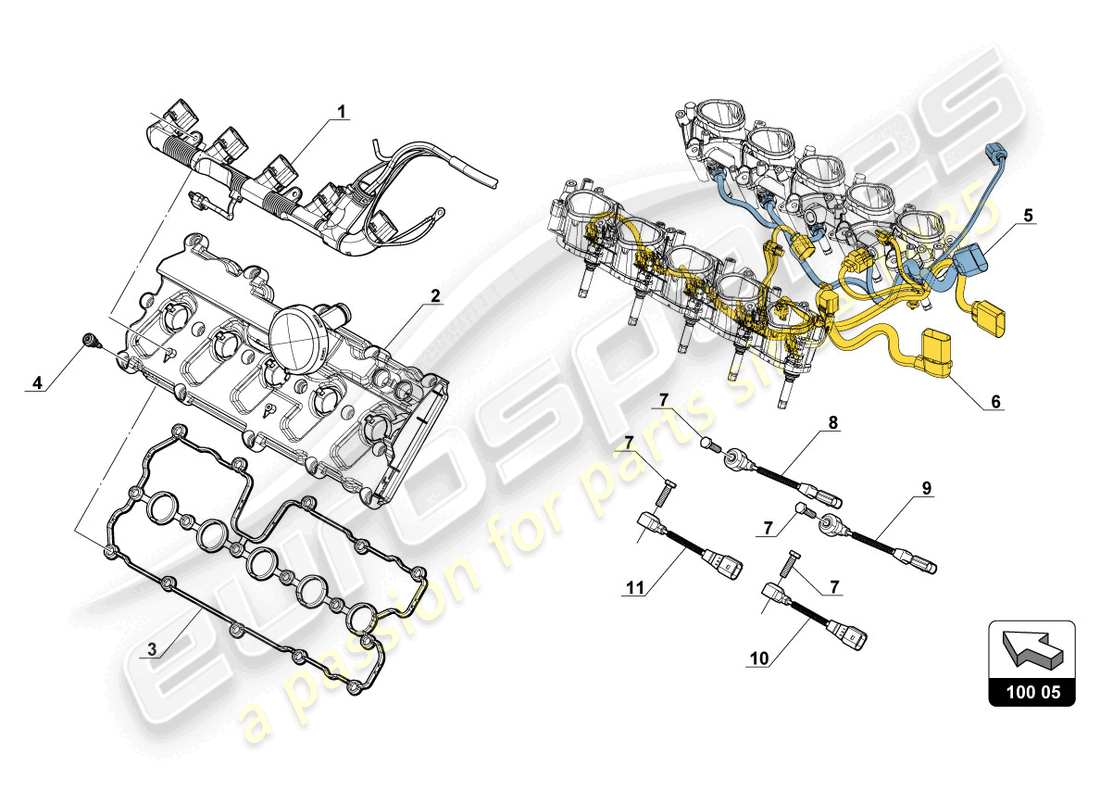 lamborghini gt3 (2017) fuel injection part diagram