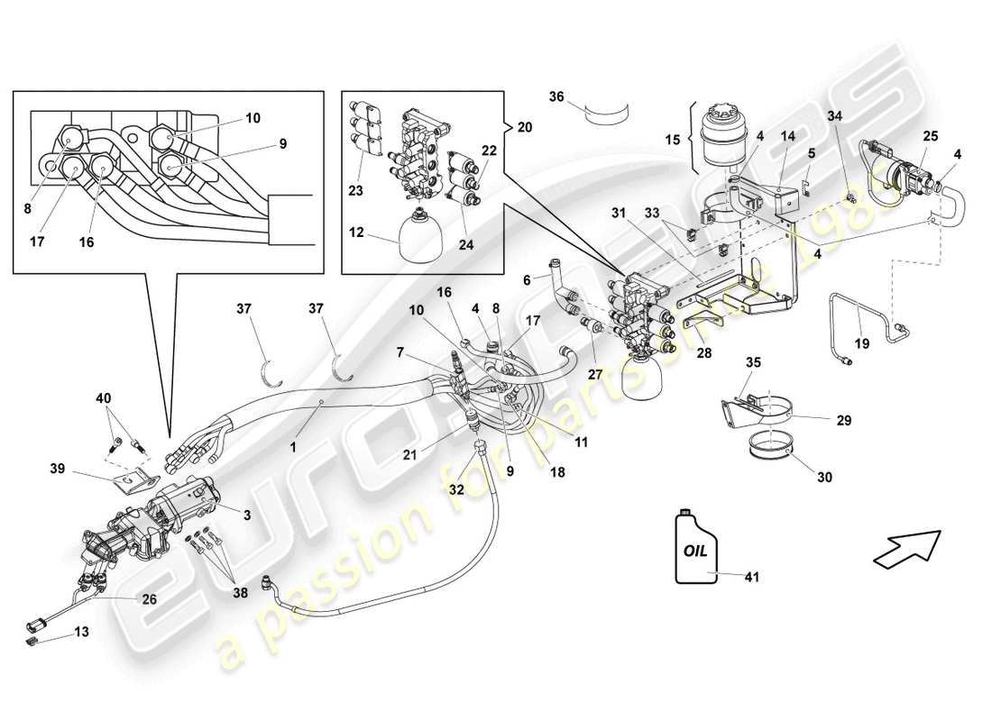 a part diagram from the lamborghini gallardo parts catalogue